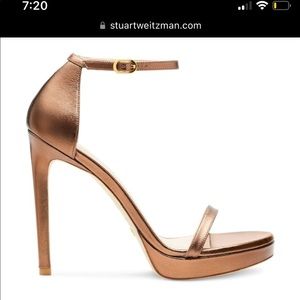Stuart Weitzman Nudist Disco bronze heels- size 8. Brand new with box/ dust bag